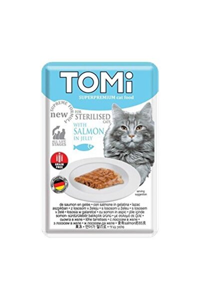 Tomi Pouch Somonlu Kısırlaştırılmış Yetişkin Kedi Konservesi 85 Gr