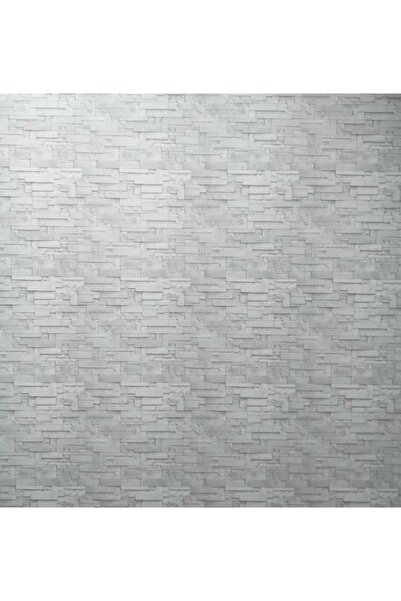 Golden Oskar White Doğal Taş Görünümlü Açık Gri Duvar Kağıdı(5m2)