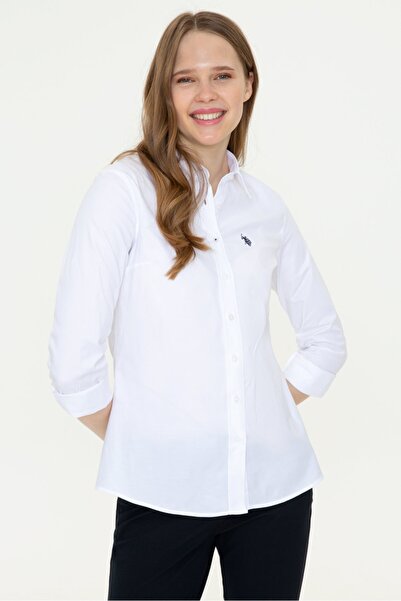 U.S. Polo Assn. Γυναικείο λευκό πουκάμισο