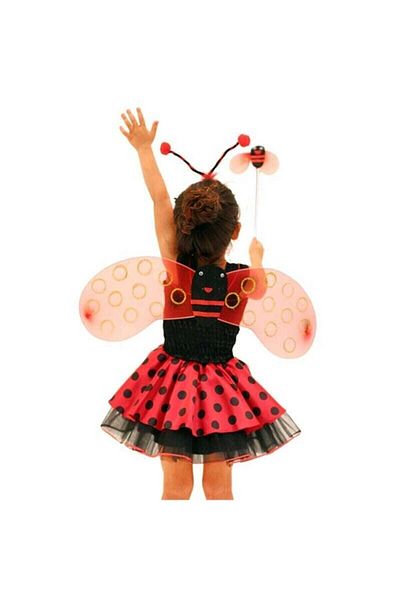 Parti dolabı Ladybug Wing Crown Scepter Set 3 Pieces April 23 Year-End Show Costume Ladybug Wing Set