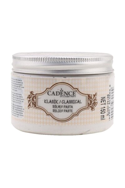 Cadence Klasik Rölyef Pasta Beyaz 150ml