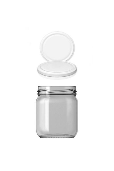 Paşabahçe Glass Jar 210 Cc White with Lid 6 Pieces Baby Food