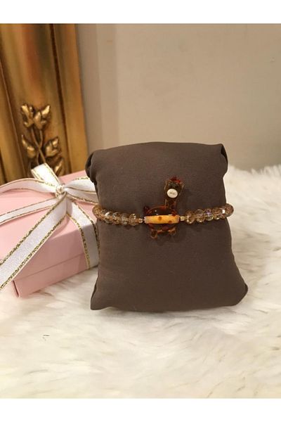 PEONY - peonyofficiall Murano Bracelet with Giraffe Glass Murano and Crystal Bead Detail
