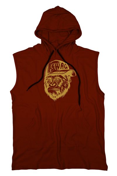 BLUU Swag Unisex Hooded Sleeveless T-shirt Fitness Athlete