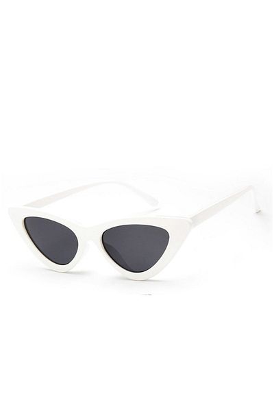 Goldmine Cat Triangle Sunglasses White