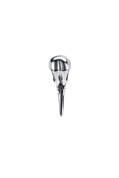 northstarshop Viking Skull Odin Raven Interlaced Scandinavian Nordic Design Gothic 316l Steel Men's Earrings (SINGLE)