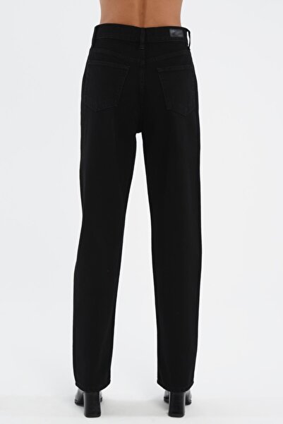 CROSS JEANS Dıana Siyah Renk Yüksel Bel Dad Straight Fit Pantolon C 4517-065