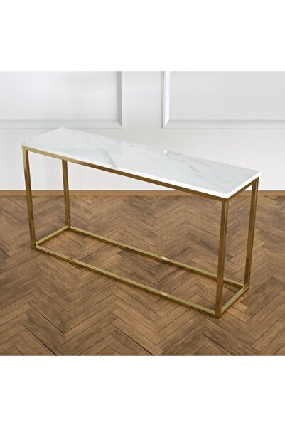Evka Potrica Dresuar Pirinç Ayak Beyaz Mermer Tabla