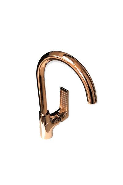 SÖZER ORMAN ÜRÜNLERİ Cisa Storm Rose Gold Kitchen Sink Faucet Fixture Brass Plated