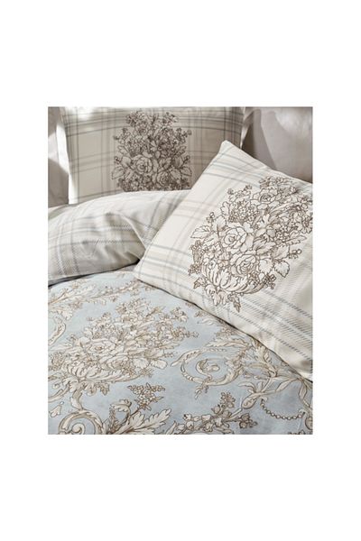 Cotton Box Σετ Παπλωματοθήκη διπλής γραμμής Satin Terry Beige
