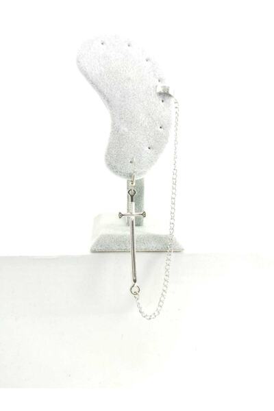 Fugusugu Şövalye Kılıcı Zincirli Tragus Sıkıştırma Küpe