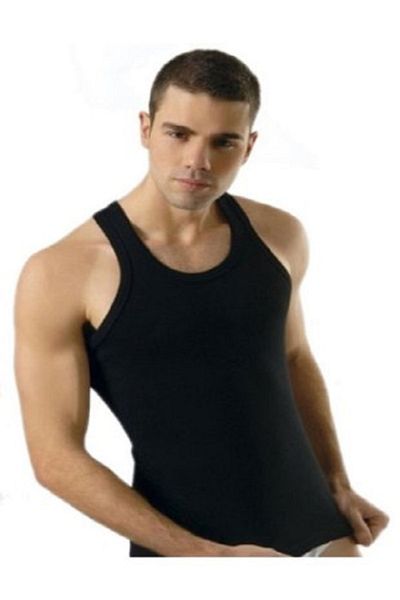 BAYTAŞLAR Men's Black Classic Undershirt