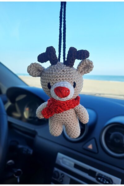 Neşeli Oyuncak Geyik Sevimli Araba Aksesuarı, Dikiz Aynası, Herkes Için Araba...