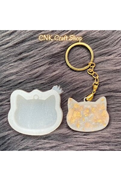 cnk craft shop Epoksi Reçine Kolye Künye Anahtarlık Kedi Silikon Kalıbı , Soy...