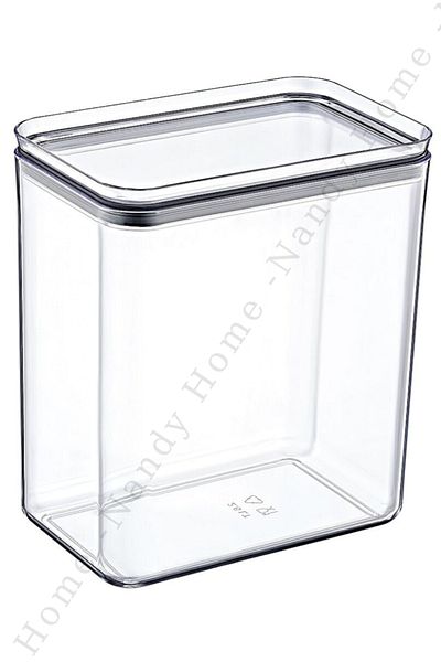 Nandy Home Decorative Rectangular 2.6 Lt Set of 2 Tablets/detergent Storage Box with Vacuum Lid