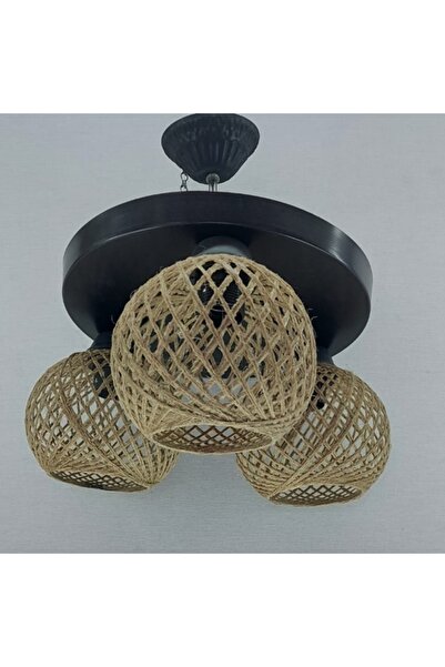 BİAVİZE 3'lü Tepsi Model Halat Toplu Avize