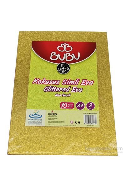 Bubu 10 Colored Eva Glitter 20X30 cm - 1.8 mm