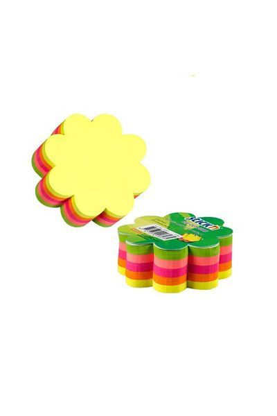 Gıpta Hopax Stickn Adhesive Note Paper Daisy Shaped 250 Sheets 67x67 Mm Neon 5 Colors