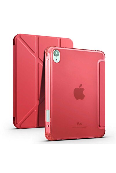 UnDePlus İpad Mini 7 (A17 Pro) Mini 6 Uyumlu Kılıf Kalem Bölmeli Trifolding Case 2021-2025
