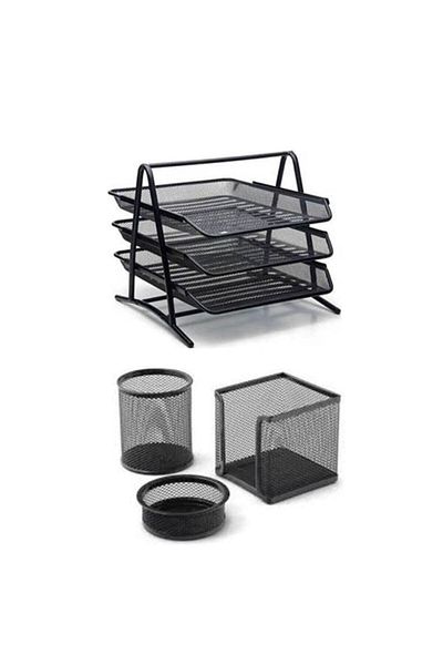 Globox Triple Document Shelf and 3-Piece Office Set