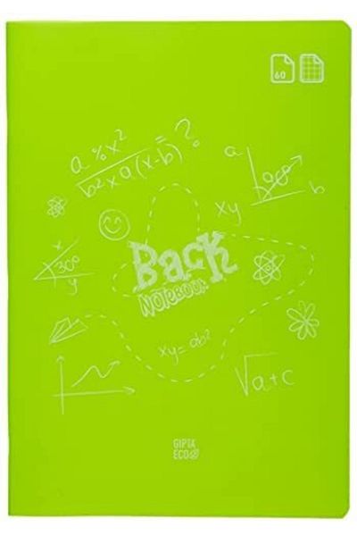 Gıpta Eco Back Wire Stitched PP Cover A4 60 Sheets Checkered Notebook