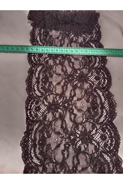 REMSATİC Lycra Lace - Guipure Μαύρο Χρώμα Φαρδύ