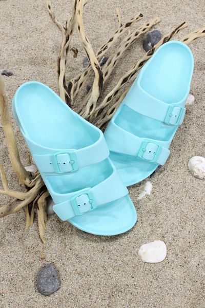 solariz Turquoise Soft Women's Beach Slippers - Comfortable and Stylish Design