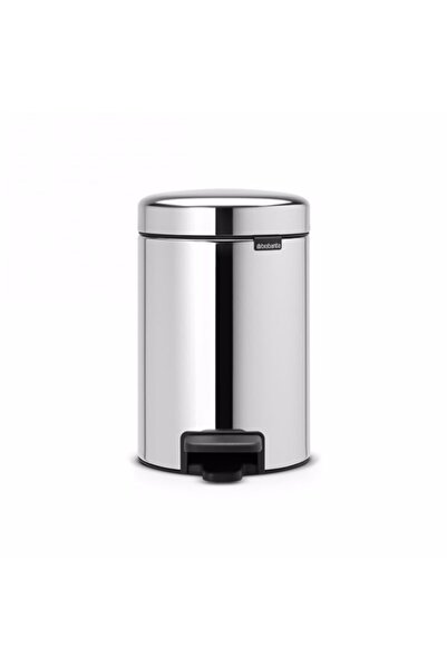 Brabantia Trash Can, with Pedal, Soft, 5Lt - Shiny P.Steel