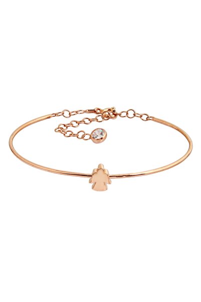 Argentum Concept 925 Ayar Gümüş Melek Figürlü Bilekten Geçmeli Kelepçe - B041501