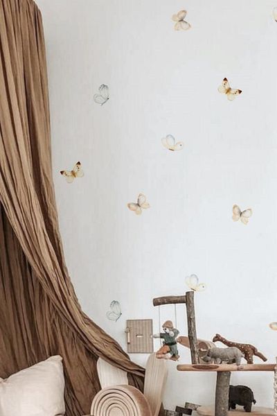 Piksel Grafik Pastel Butterflies Kids Room Wall Sticker