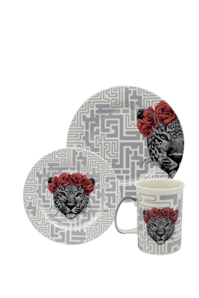 Gordion Tiger Gray Food Set