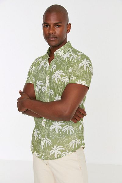 Trendyol Collection Hemd - Khaki - Slim Fit