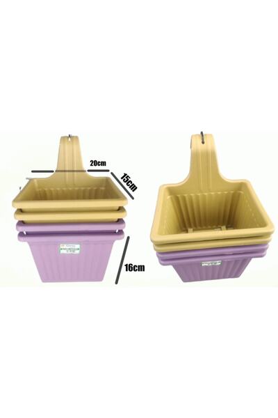 ÖZATAK PLASTİK Askılı Balkon Saksısı Küçük Boy Eym