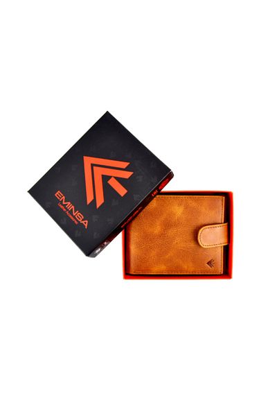 Eminsa Men's Tan Crazy Leather Wallet