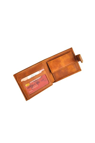 Eminsa Men's Tan Crazy Leather Wallet