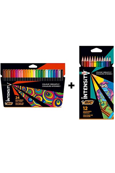 Bic Intensity 24'lü Keçeli Boya Ve Intensity 12'li Kuru Boya Seti