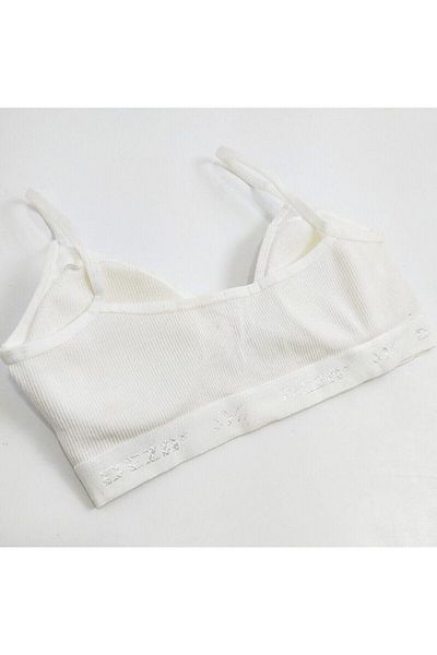 Dondeza Women's White Rope Suspender Double Breasted Padded Bustier