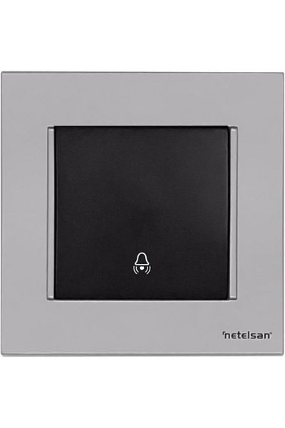 Netelsan Black / Matte Silver Bell Button