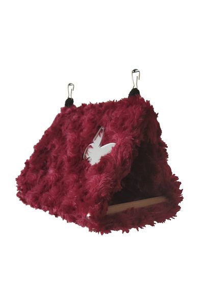 Akat Cosy Fluffy Small Size Burgundy Parrot - Rodent Hammock