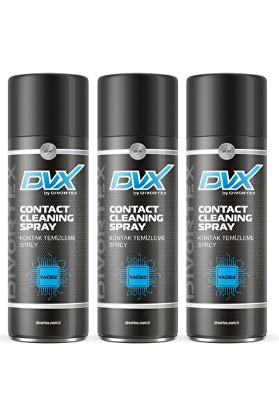 Divortex Yağsız Kontak Temizleme Spreyi 400 Ml. X 3 Adet
