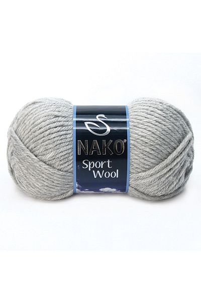 NAKO Sport Wool Scarf Beanie Jacket Γιλέκο Πλεκτό Σχοινί Μαλλί Νο: 195 Ανοιχτό Γκρι Μελανζέ