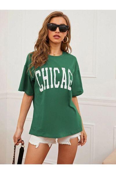 Machetta Μπλουζάκι Chicago Printed Crew Neck Oversize