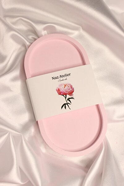 Naz Atelier Beton El Yapımı Mum, Takı, Saksı Altlığı Organizer Sehpa Düzenleyici