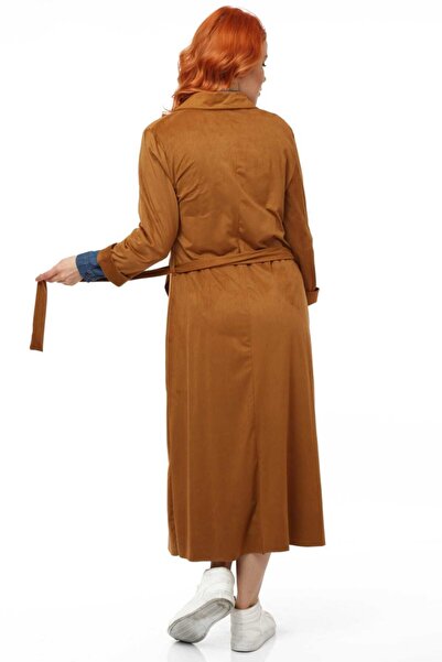 Pitti Women's Taba Suede Long Jacket 60279