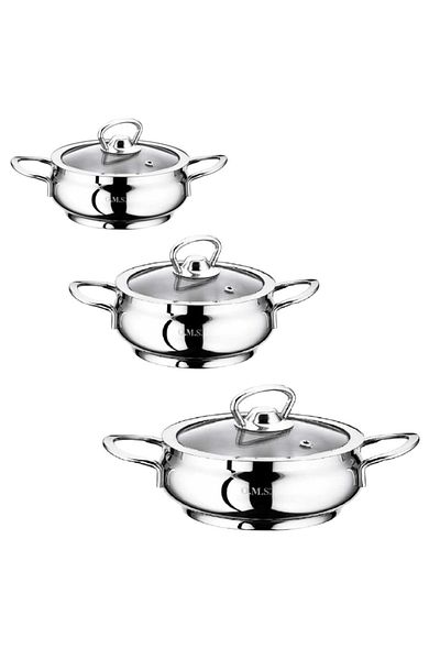 OMS PASLANMAZ Oms 1071-s Steel Globe 6 Piece Sahan Set