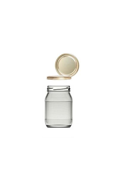 Paşabahçe Glass Jar 190 Cc Gold Lid 6 Pieces Gold Food