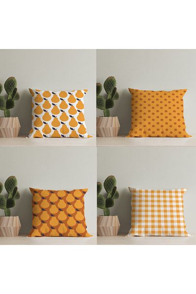LadiesHome 4 Pieces Special Design Double Sided Digital Printed Throw Pillow Cover