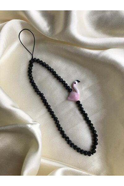 PEONY peonyofficiall Flamingo Cam Murano ve Siyah Kristal Boncuk Detaylı Tele...