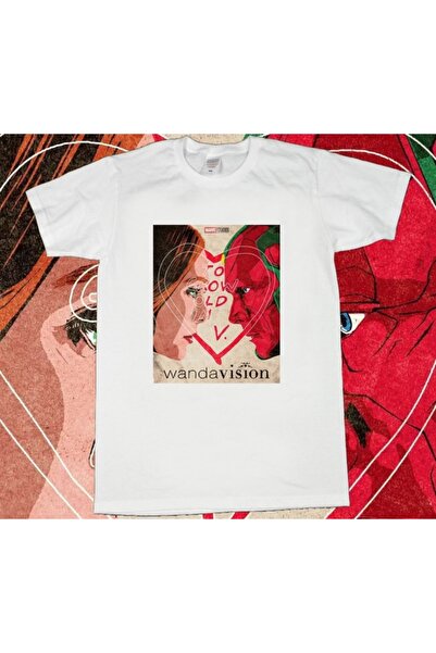 TIMESWASTINGIRL Tricou Marvel WandaVision - Tematică Wanda & Vision