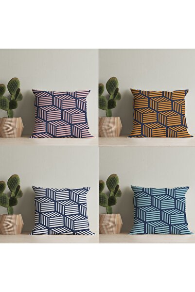 LadiesHome 4 bucăți de huse pentru perne digitale cu design special, cu două ...